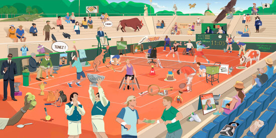 Fresque tennis OPEN 2i ANGERS