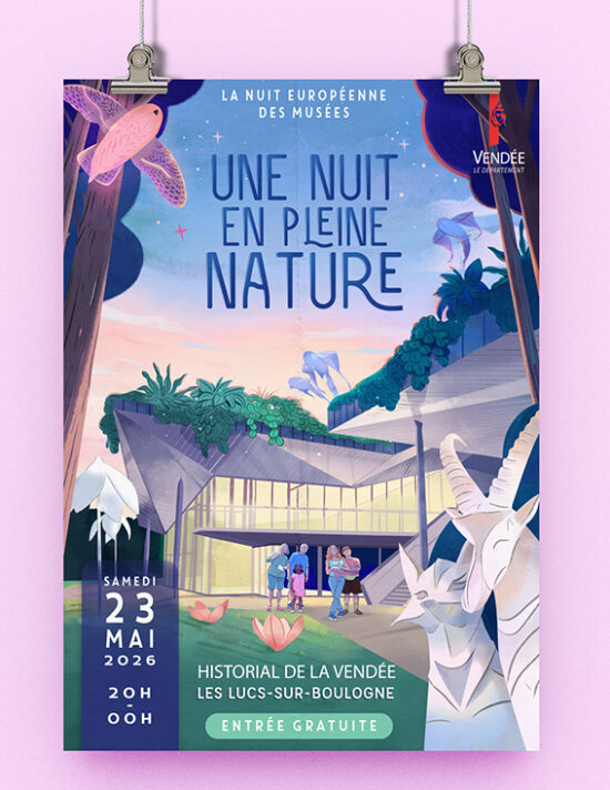 Affiche de la nuit des Musées - Historial de Vendée - 2026